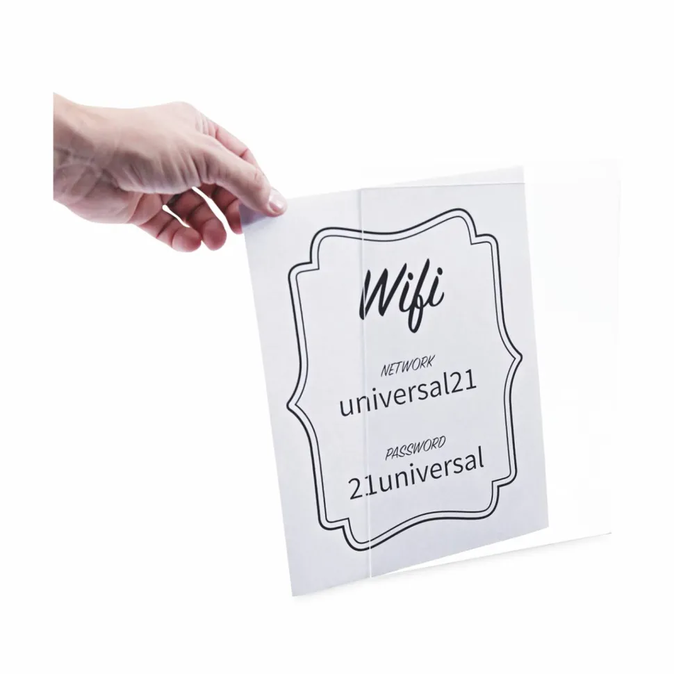 Universal Wall Mount Sign Holder, 8.5 x 11, Vertical, Clear, 2/Pack