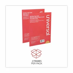 Universal Wall Mount Sign Holder, 8.5 x 11, Vertical, Clear, 2/Pack