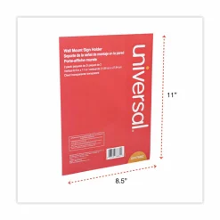 Universal Wall Mount Sign Holder, 8.5 x 11, Vertical, Clear, 2/Pack