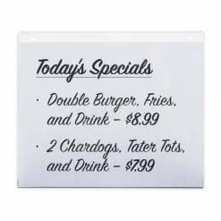 Universal Wall Mount Sign Holder, 11 x 8.5, Horizontal, Clear, 2/Pack