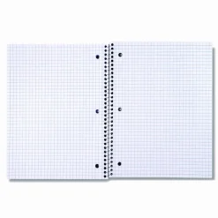 Universal Wirebound Notebook, 1-Subject, Quadrille Rule (4 sq/in), Assorted Cover Colors, (70) 10.5 x 8 Sheets, 4/Pack