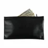 Universal Zippered Wallets/Cases, Leatherette PU, Toothed Zipper Closure, 11" x 6", Black, 2/Pack