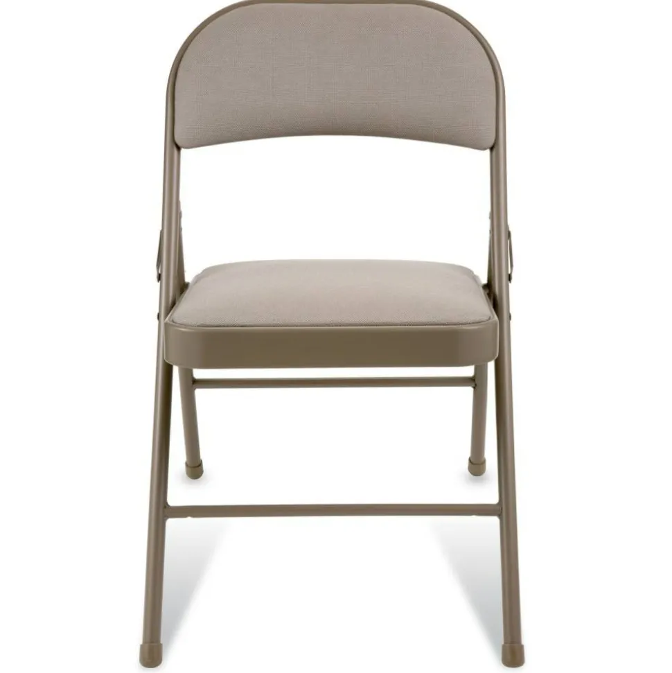 Upholstered Padded Folding Chair, Tan