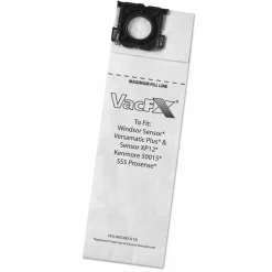 VacFX Vacuum Filter Bags Designed to Fit Allstar Javelin 12'' Series/Windsor Sensor S/S2/XP/Veramatic Plus, 100/Carton