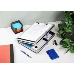 Vaultz Form Holder Storage Clipboard, 8 1/2" x 11", Black