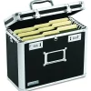 Vaultz Locking Storage File Tote, Letter Size, 12 1/4" x 13 3/4" x 7 1/4", Black