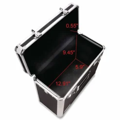 Vaultz Locking Storage File Tote, Letter Size, 12 1/4" x 13 3/4" x 7 1/4", Black