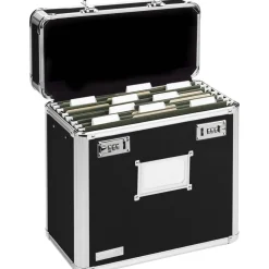 Vaultz Locking Storage File Tote, Letter Size, 12 1/4