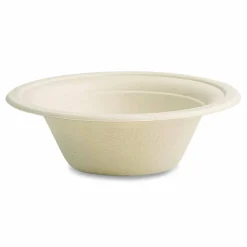 Vegware Nourish Molded Fiber Tableware, , Bowl, Sugarcane, 12 oz, White, 1,000/Carton