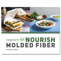 Vegware Nourish Molded Fiber Tableware, , Bowl, Sugarcane, 12 oz, White, 1,000/Carton