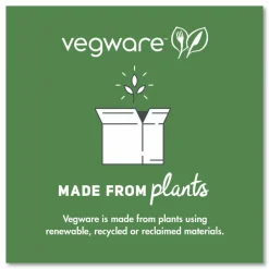 Vegware Soup Containers, , 6 oz, 3.5" Diameter x 1.7"h, Green/White, Paper, 1,000/Carton