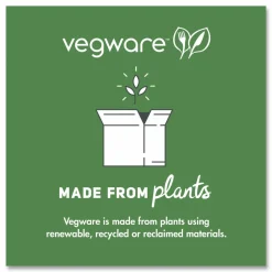 Vegware Nourish Molded Fiber Tableware, , Plate, Sugarcane, 6" dia, White, 1,000/Carton