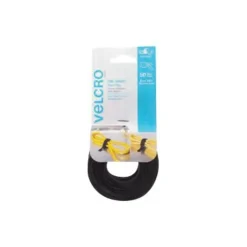 VELCRO Brand One-Wrap Thin Ties - 5" Width - 8" Length - Black - 50 / Pack