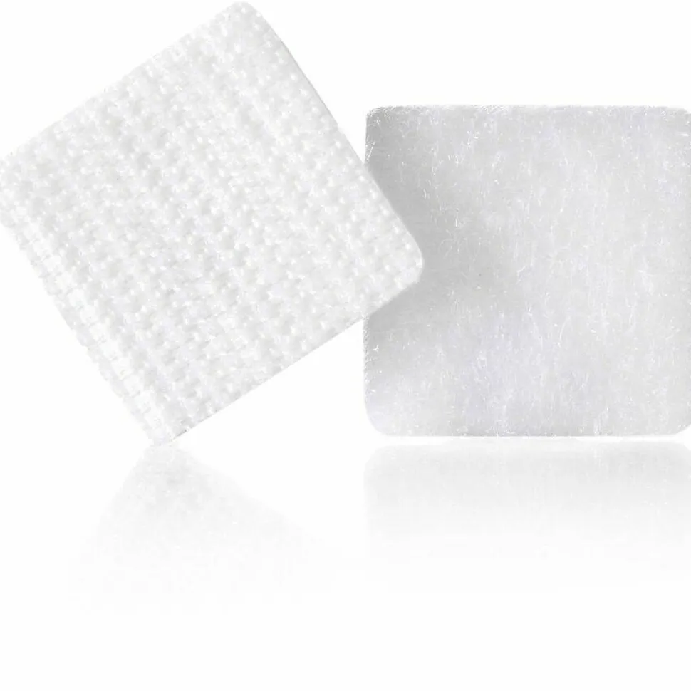 VELCRO Brand Sticky-Back Fasteners, Removable Adhesive, 0.88" x 0.88", White, 12/Pack