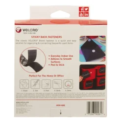 VELCRO Brand STICKY BACK Fasteners, 3/4" x 15', Black