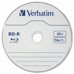 Verbatim BD-R 25GB 16X Disc Spindle, Box Of 10