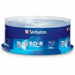 Verbatim BD-R 25GB 16X Disc Spindle, Box Of 25