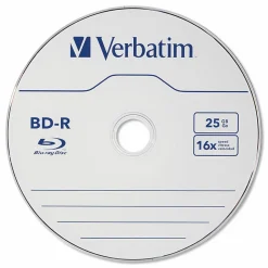 Verbatim BD-R 25GB 16X Disc Spindle, Box Of 25