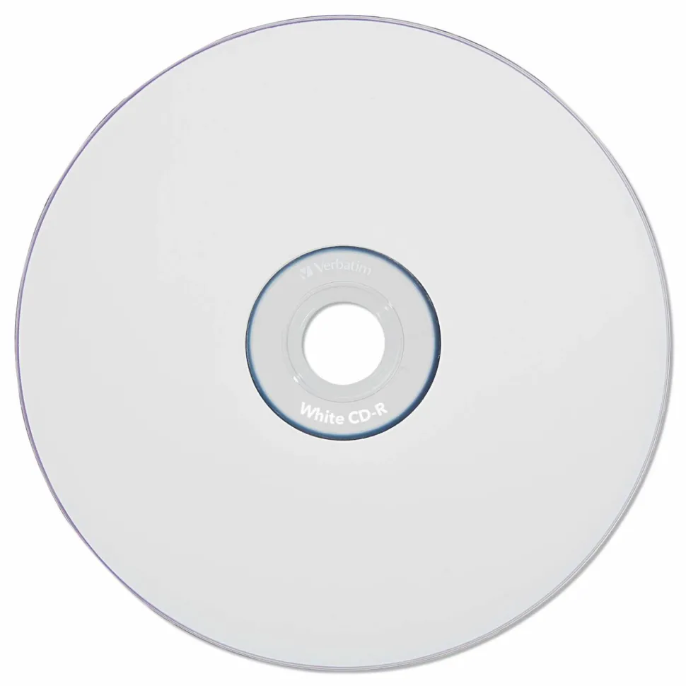 Verbatim CD-R Recordable Disc, 700 MB/80 min, 52x, Spindle, White, 100/Pack