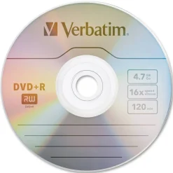 Verbatim DVD-R Recordable Disc, 4.7 GB, 16x, Spindle, Silver, 100/Pack