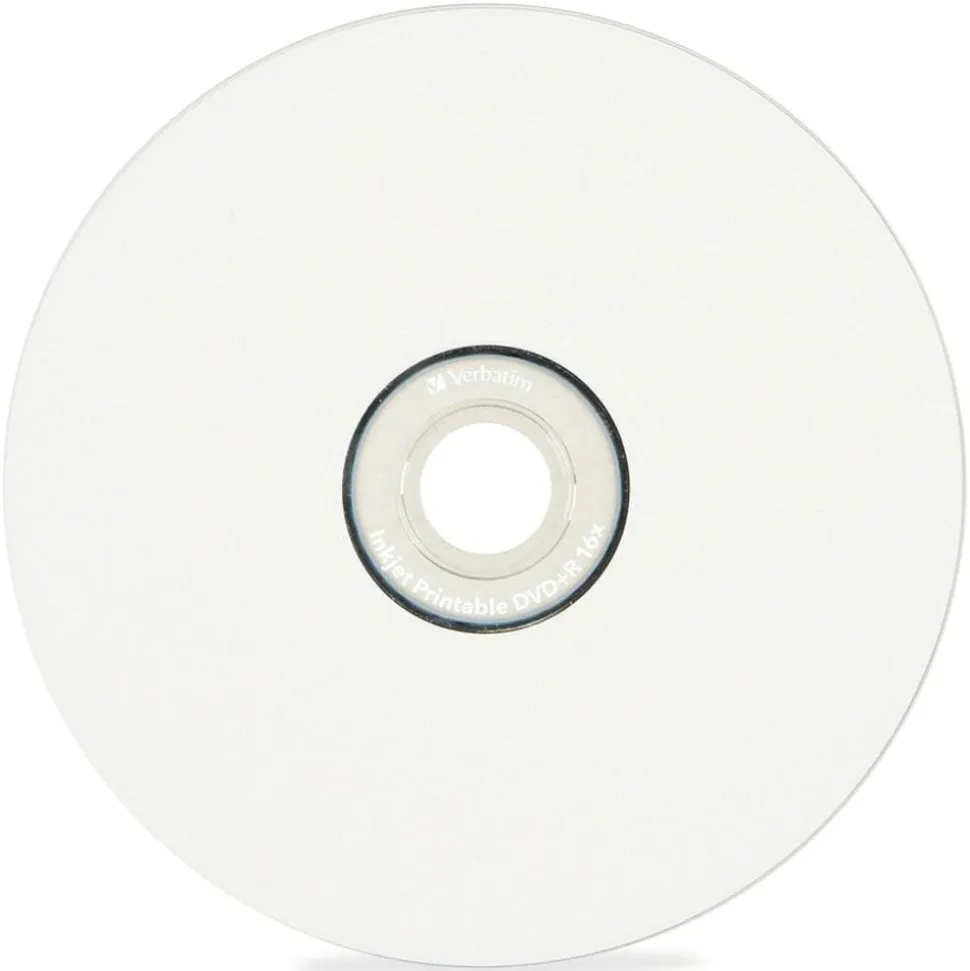 Verbatim DVD-R Recordable Disc, 4.7 GB, 16x, Spindle, White, 50/Pack