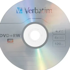 Verbatim DVD+RW Rewritable Media Spindle, 4.7GB/120 Minutes, Pack Of 30