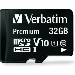 Verbatim 32GB Premium microSDHC Memory Card with Adapter, UHS-I V10 U1 Class 10 - 32GB
