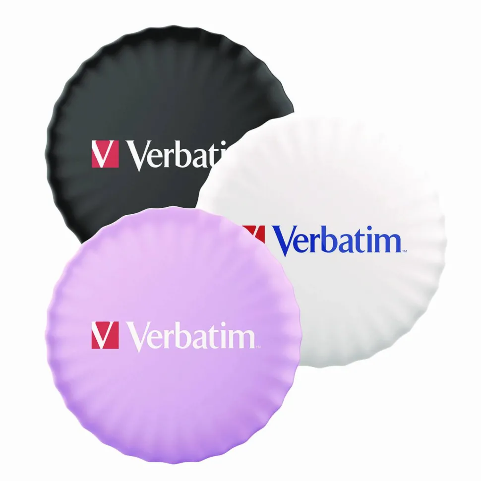 Verbatim My Finder Bluetooth Coin Tracker for Apple iOS, Black/Purple/White, 3/Pack