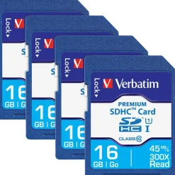 Verbatim Premium 16 GB Class 10/UHS-I (U1) SDHC - 4 / Box