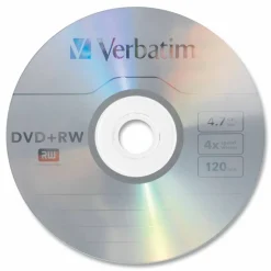 Verbatim QZ2776 DVD+RW Disc Spindle, Silver, Pack Of 10