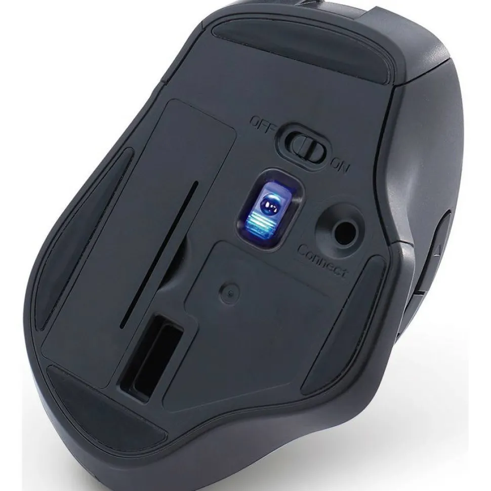 Verbatim Silent Ergonomic Wireless Blue LED Mouse - Graphite