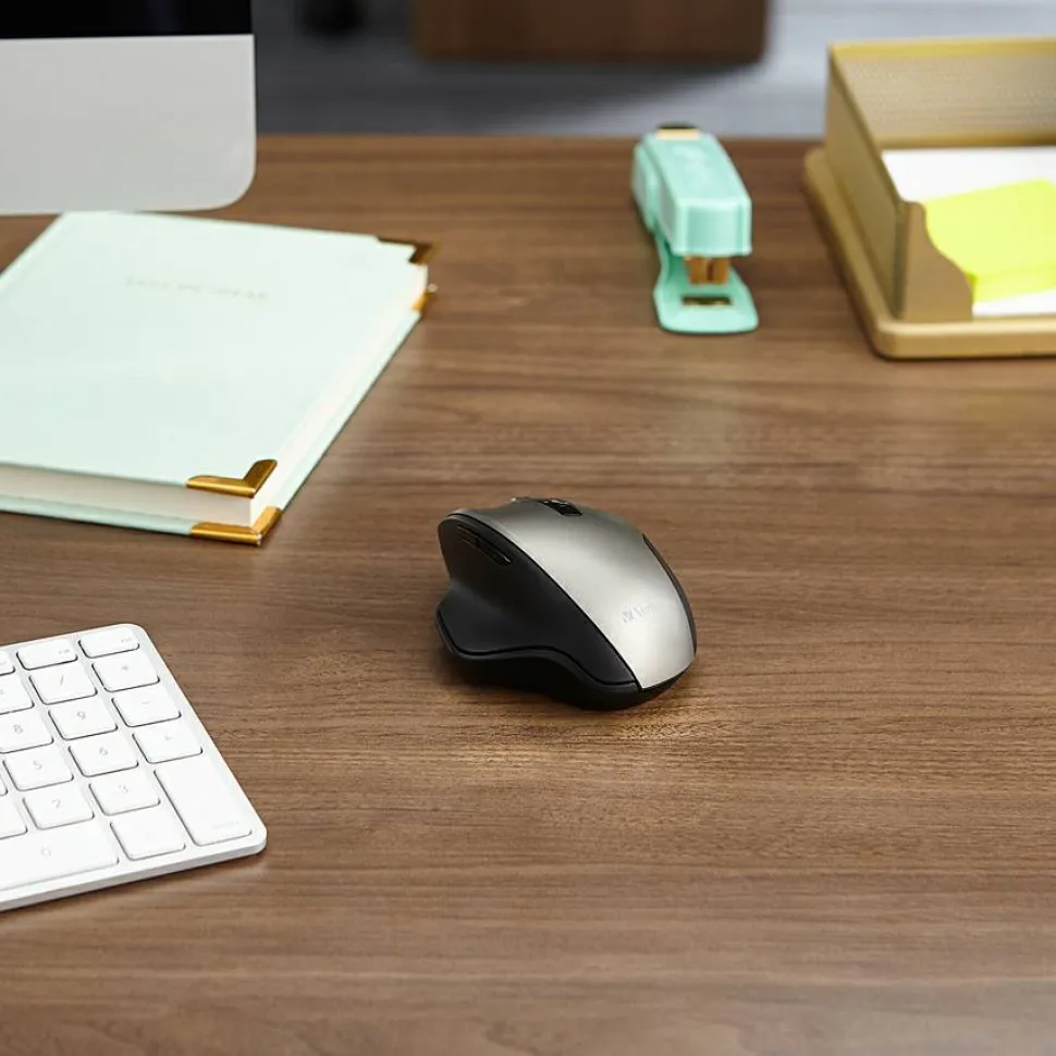 Verbatim Silent Ergonomic Wireless Blue LED Mouse - Graphite