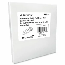 Verbatim Store 'n' Go USB Flash Drive Business Bulk, 32 GB, Black, 10/Pack