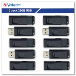 Verbatim Store 'n' Go USB Flash Drive Business Bulk, 32 GB, Black, 10/Pack