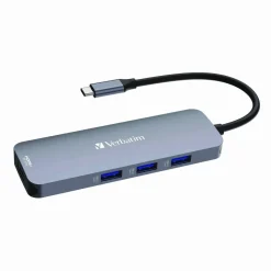 Verbatim USB-C Pro Multiport Hub8 Port, Gray