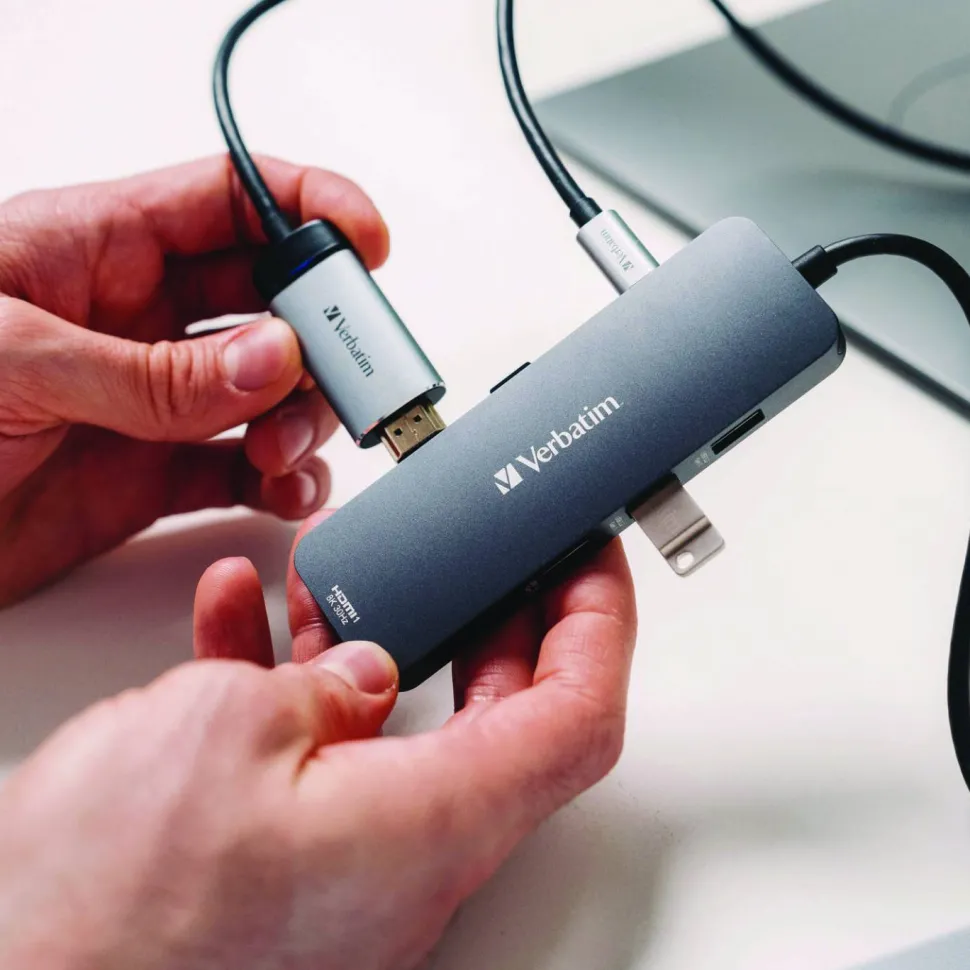 Verbatim USB-C Pro Multiport Hub8 Port, Gray