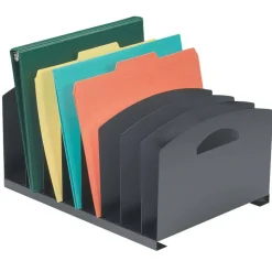 Vertical Sorter, 8-Compartment, Black