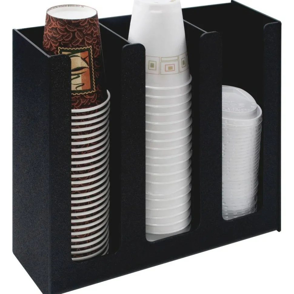 Vertiflex Cup And Lid Holder Organizer, For 32 Oz. Cups, Black