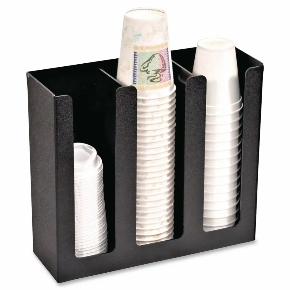 Vertiflex Cup And Lid Holder Organizer, For 32 Oz. Cups, Black