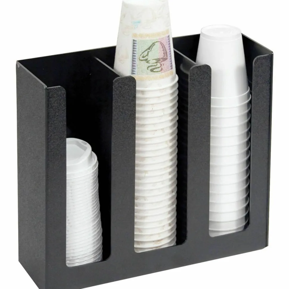 Vertiflex Cup And Lid Holder Organizer, For 32 Oz. Cups, Black