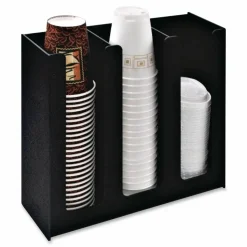 Vertiflex Cup And Lid Holder Organizer, For 32 Oz. Cups, Black