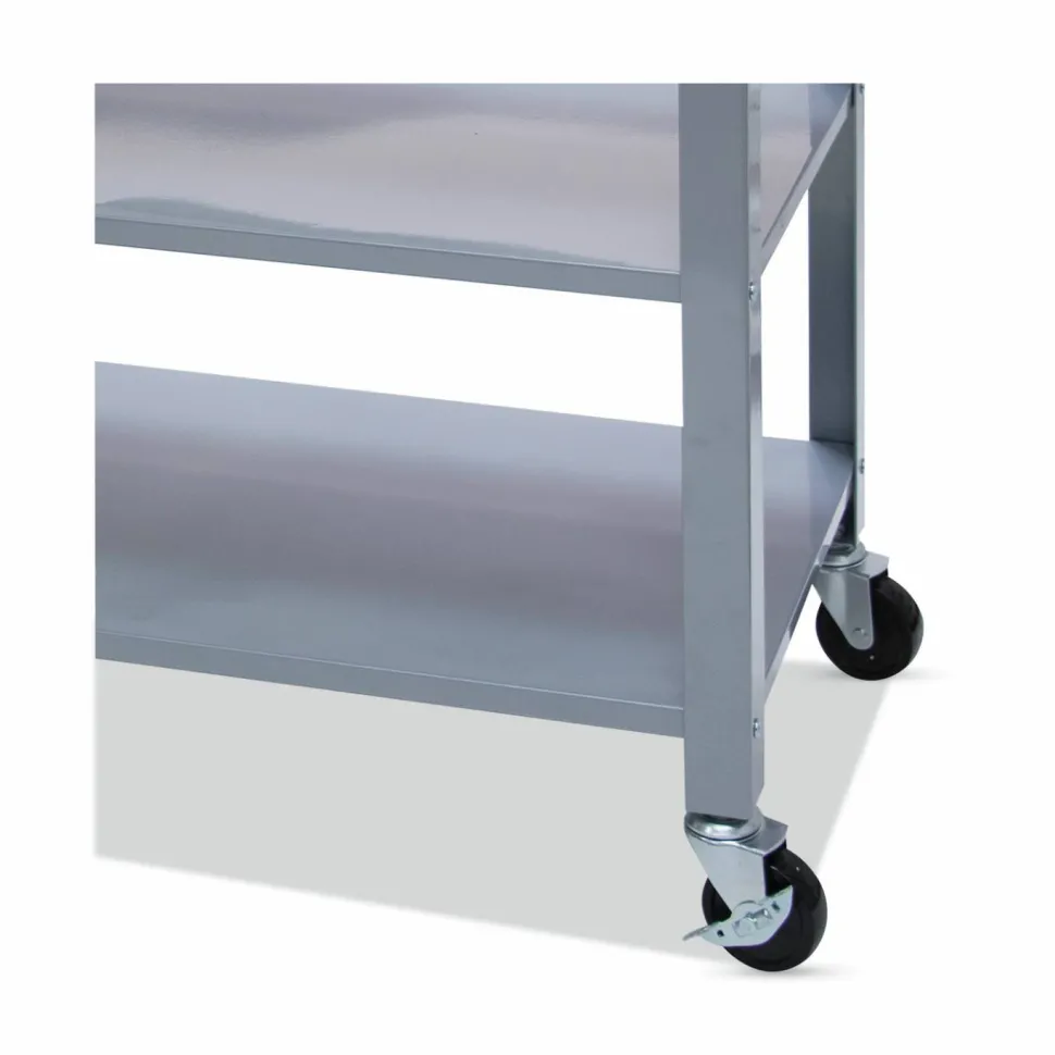 Vertiflex Countertop Serving Cart, Solid Wood, 34.3"W x 19"D x 35.5"H, Steel Frame, Assorted