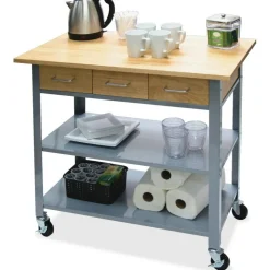 Vertiflex Countertop Serving Cart, Solid Wood, 34.3