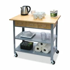 Vertiflex Countertop Serving Cart, Solid Wood, 34.3