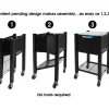 Vertiflex SmartWorx Steel Open-Top Filing Cart, 27 3/4"H x 15"W x 28 3/4"D, Black