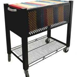 Vertiflex SmartWorx Steel Open-Top Filing Cart, 27 3/4