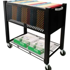 Vertiflex SmartWorx Steel Open-Top Filing Cart, 27 3/4