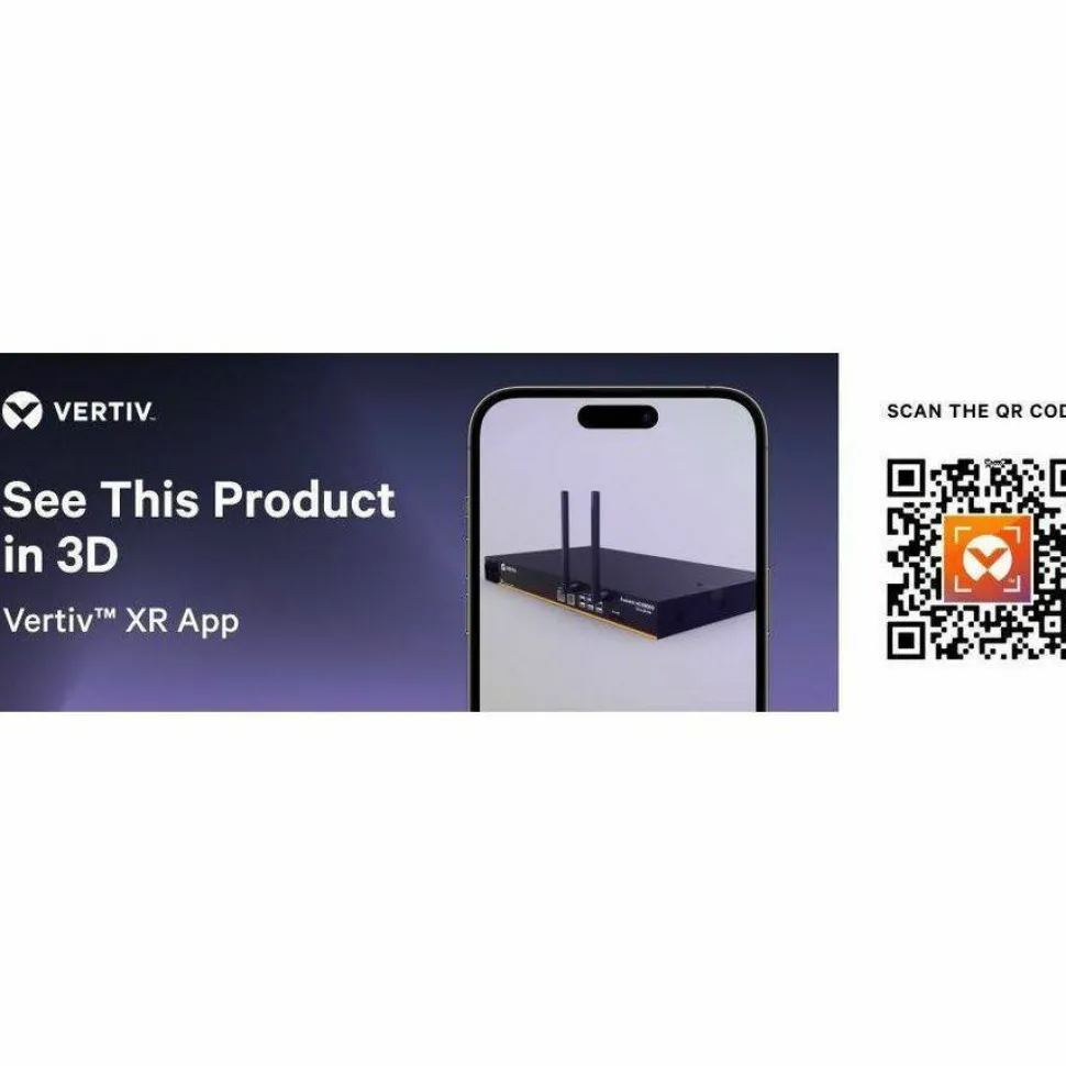 Vertiv Avocent 16-port ACS8000 Console System with single AC Power Supply, non-TAA