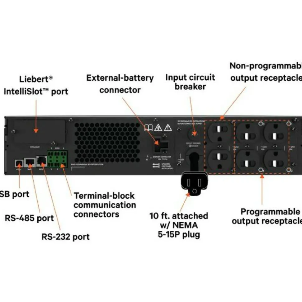 Vertiv Liebert GXT5 3000VA 120V UPS with RDU120 Network Card