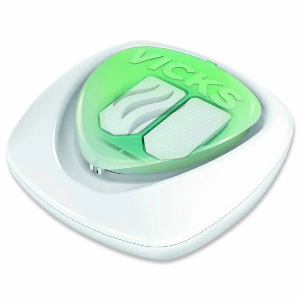 Vicks Waterless Tabletop Vaporizer Plus,1.9 x 5.3 x 7.5, White/Mint Green
